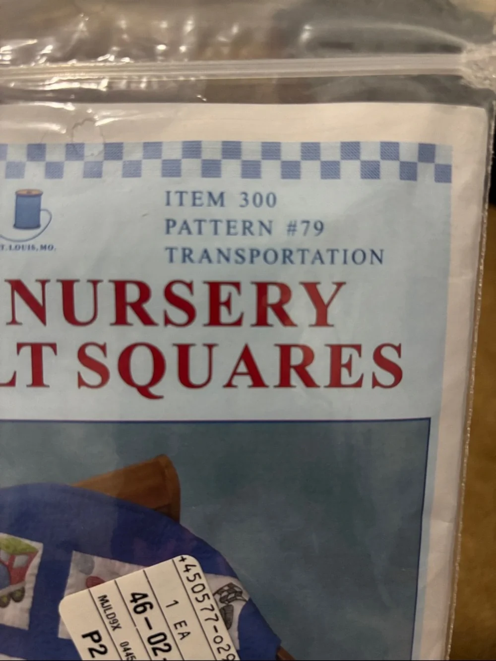 Nursery Quilt Squares Cross Stitch & Embroidery Pattern - Blue